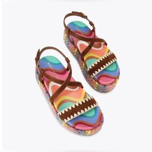 Kurt Geiger Colorful Wave Pattern Sandals